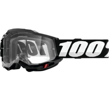 100%, 100% ACCURI 2 Goggle Black - Clear Lens - 50221-101-01