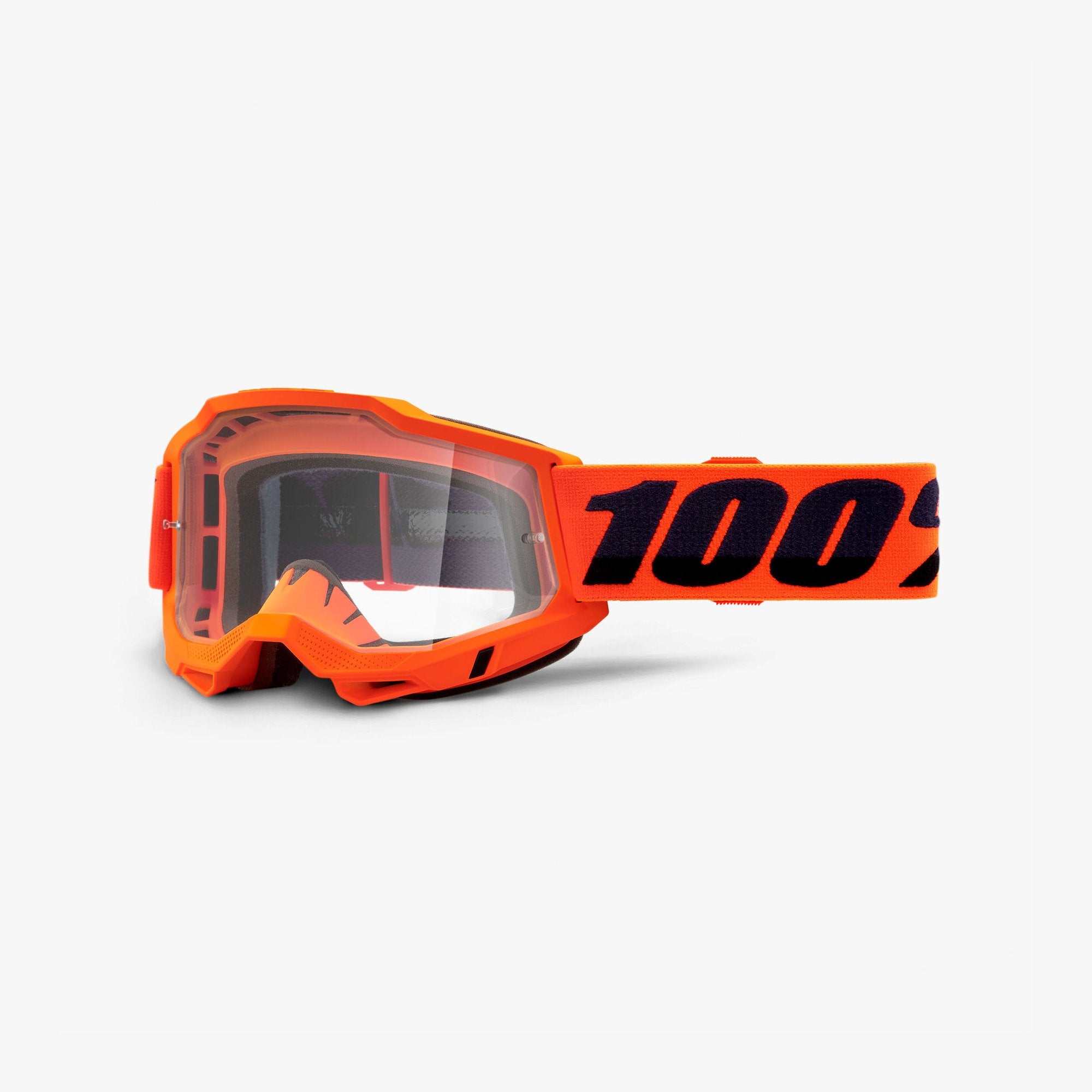 100%, 100% ACCURI 2 Goggle Neon Orange - Clear Lens - 50221-101-05