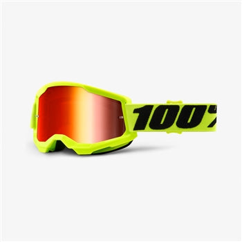 100%, 100% STRATA 2 Goggle Yellow - Mirror Red Lens - 50421-251-04