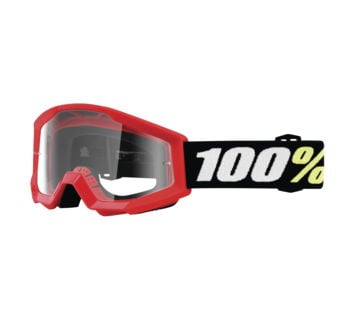 100%, 100% STRATA 2 MINI Goggle Red Clear Lens - 50600-003-02