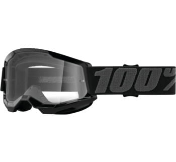 100%, 100% STRATA 2 Youth Goggle Black - Clear Lens - 50521-101-01