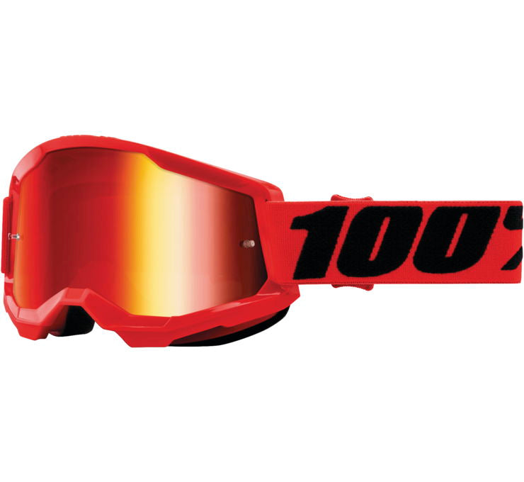 100%, 100% Strata 2 Goggles STRATA 2 RED MIR RED LENS - 50028-00004