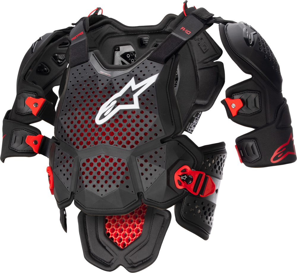 Alpinestars, Alpinestars A-10 V2 Full Chest Protector Anthracite/Black/Red