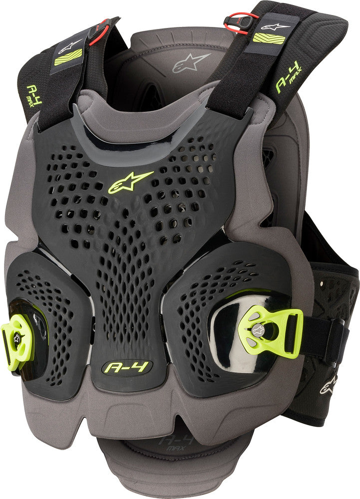 Alpinestars, Alpinestars A-4 Max Chest Protector Black/Anth/Fluo Yellow