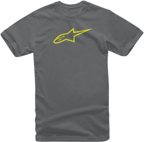 Alpinestars, Alpinestars Ageless Tee Charcoal/Hi Vis Yellow