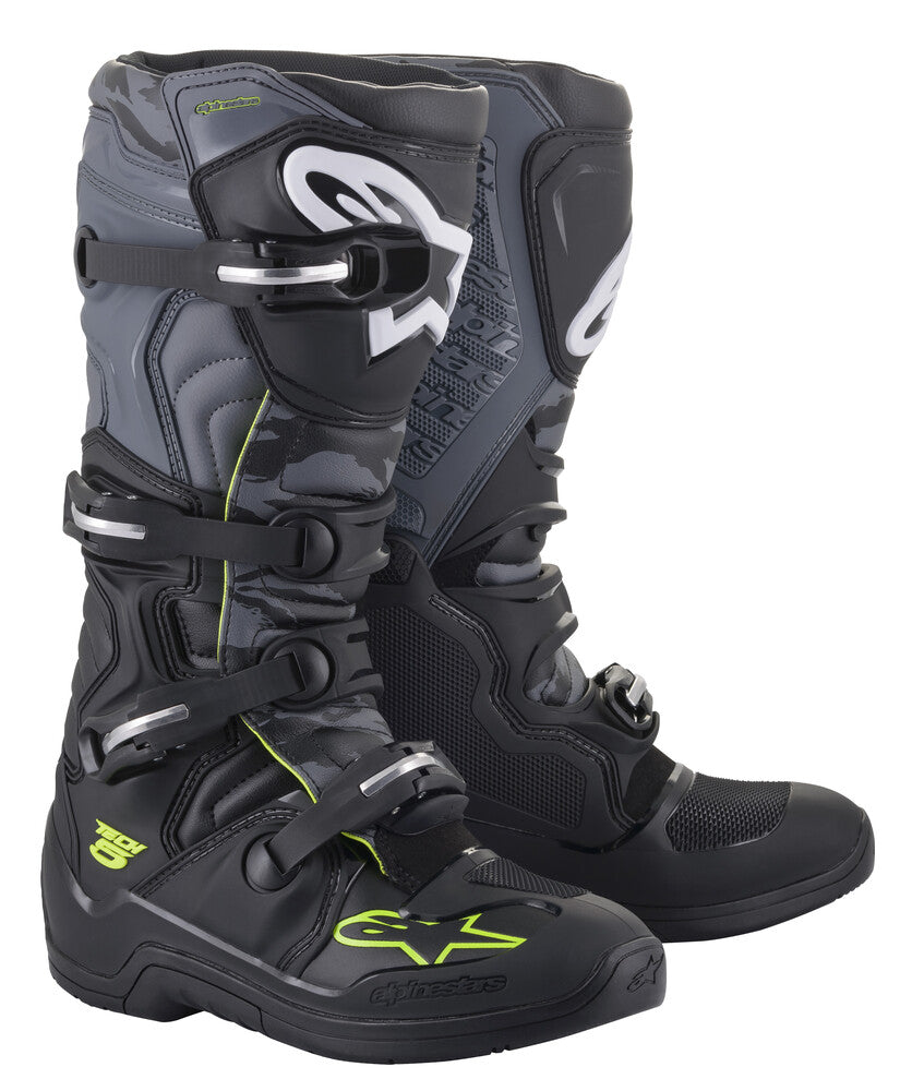 Alpinestars, Alpinestars Tech 5 Boots Black/Cool Grey/Yellow Fluo