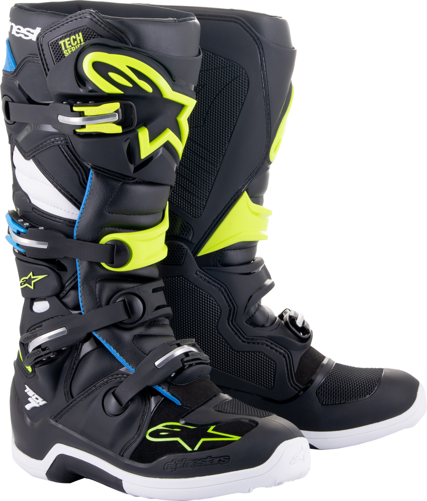 Alpinestars, Alpinestars Tech 7 Boots Blk/Enamel Blu/Fluo Yel