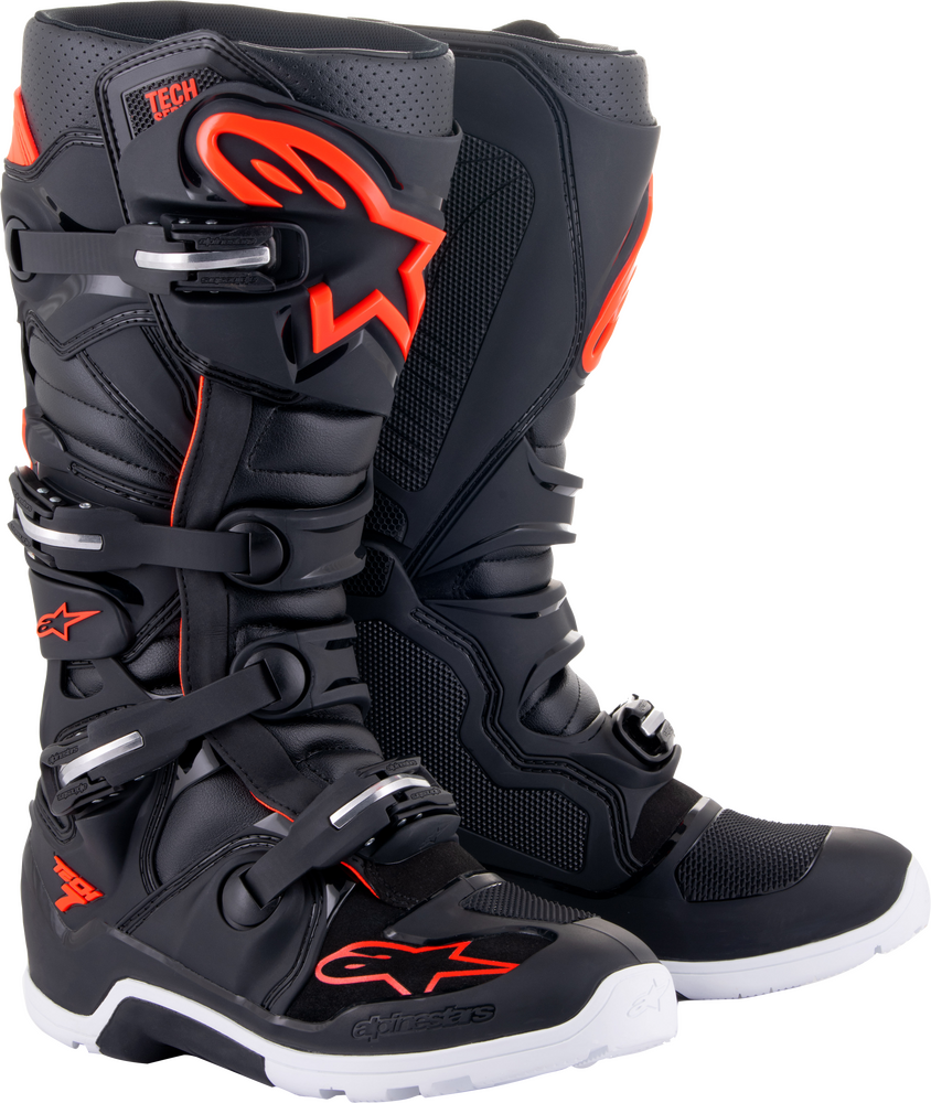 Alpinestars, Alpinestars Tech 7 Enduro Boots Black/Red Fluo