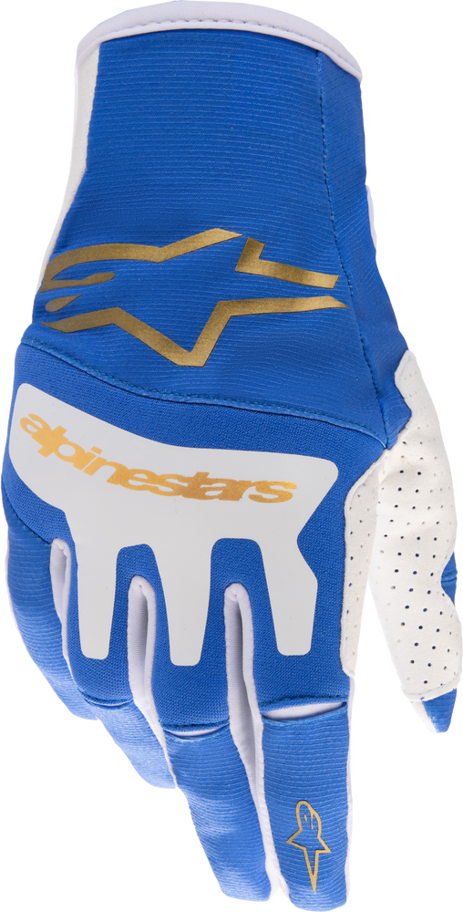 Alpinestars, Alpinestars Techstar Gloves Ucla Blue/Brushed Gold