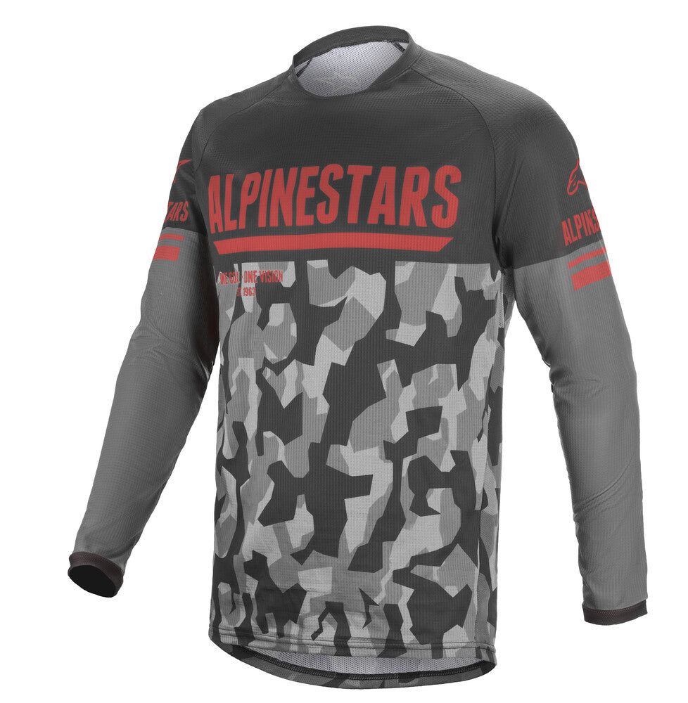 Alpinestars, Alpinestars Venture R Jersey Grey Camo/ Red Fluo