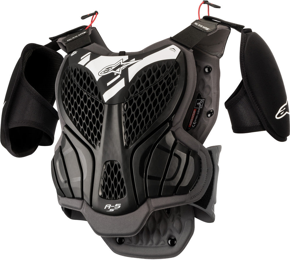 Alpinestars, Alpinestars Youth A-5 S Body Armor Black/Cool Grey Youth