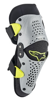 Alpinestars, Alpinestars Youth Sx-1 Knee Guards Silver/Yellow