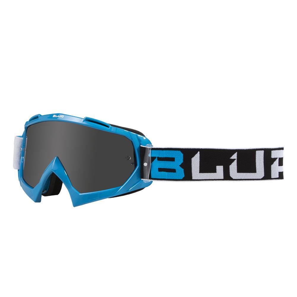 West Coast Performance MX, Blur B10 Two Face Blue/Black/White - Mirror Lens