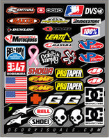 D'Cor, D'COR HELMET LOGOS DECAL SHEET 9.5"X12" - 40-90-104