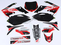 D'Cor, D'COR HONDA RACELINE GRAPHICS COMPLETE KIT BLACK Honda CRF250R 10-13- 20-10-240