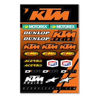 D'Cor, D'COR KTM RACING DECAL SHEET 12 MIL KTM RACING DECAL SHEET - 40-30-102