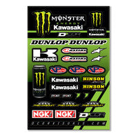 D'Cor, D'COR MONSTER Kawasaki DECAL SHT12MIL MONSTER Kawasaki RACING DECAL SHEET - 40-20-117