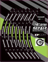 D'Cor, D'COR RIM DECALS 19" KAWASAKI LOGO REAR - 40-80-201