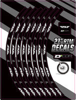 D'Cor, D'COR RIM DECALS 21" FLY LOGO FRONT - 40-80-212