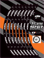 D'Cor, D'COR RIM DECALS 21" KTM LOGO FRONT - 40-80-204