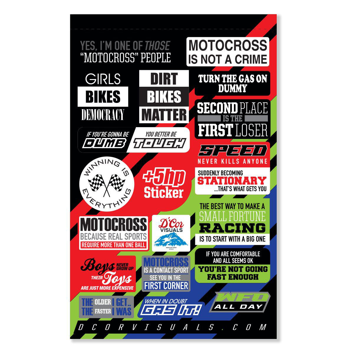 D'Cor, D'Cor DECAL SHEET MOTO TALK 2 4 MIL - 40-90-121