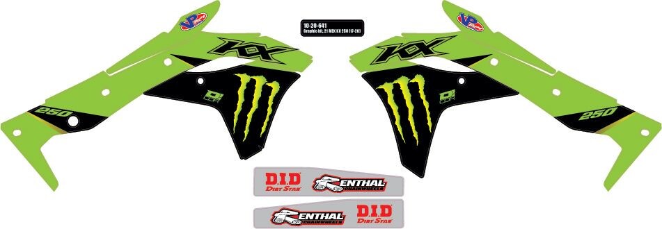 D'Cor, D'Cor GRAPHIC KIT 21 MONSTER Kawasaki - 10-20-641