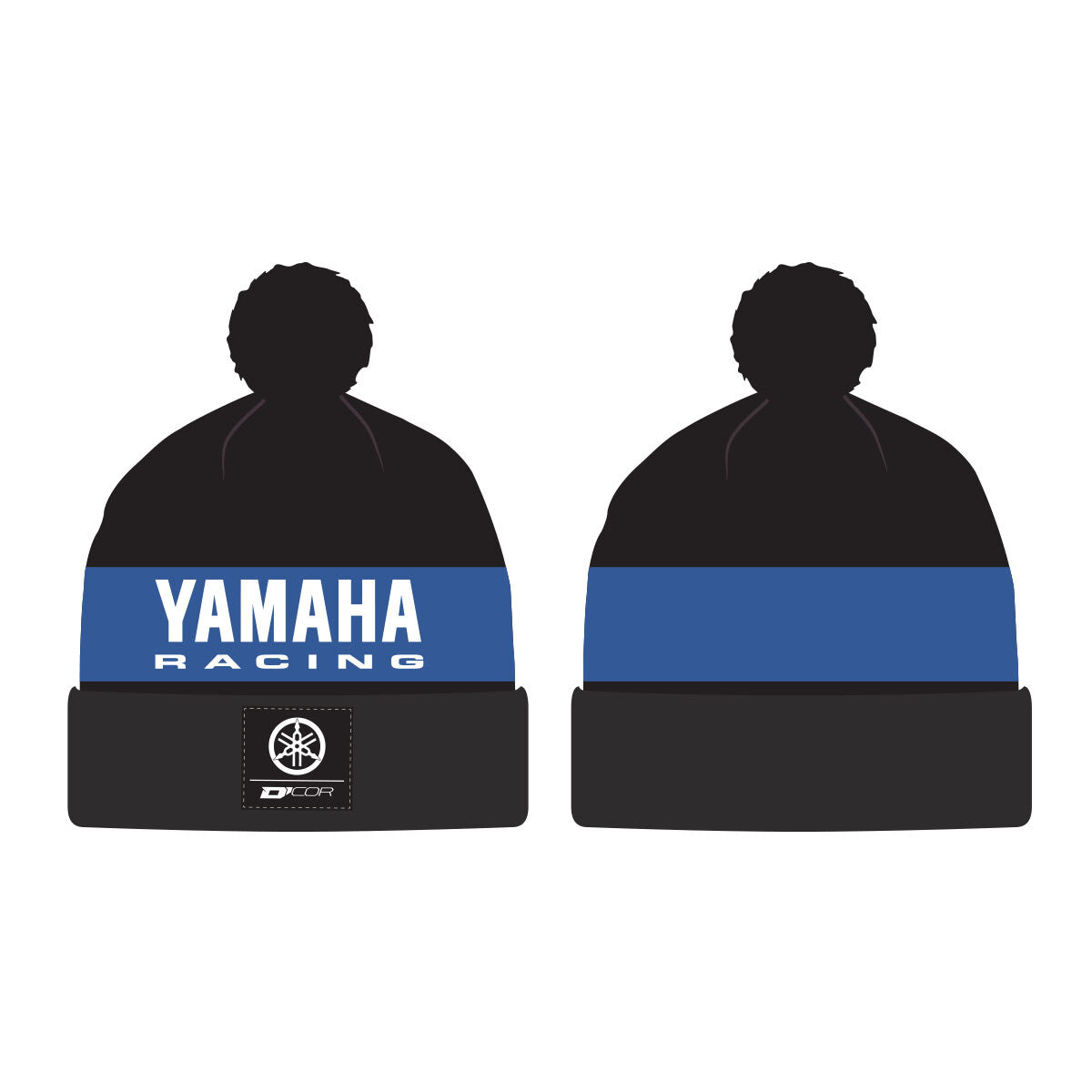 D'Cor, D'Cor Yamaha BEANIE STRIPE BLACK/BLUE - 70-132-1