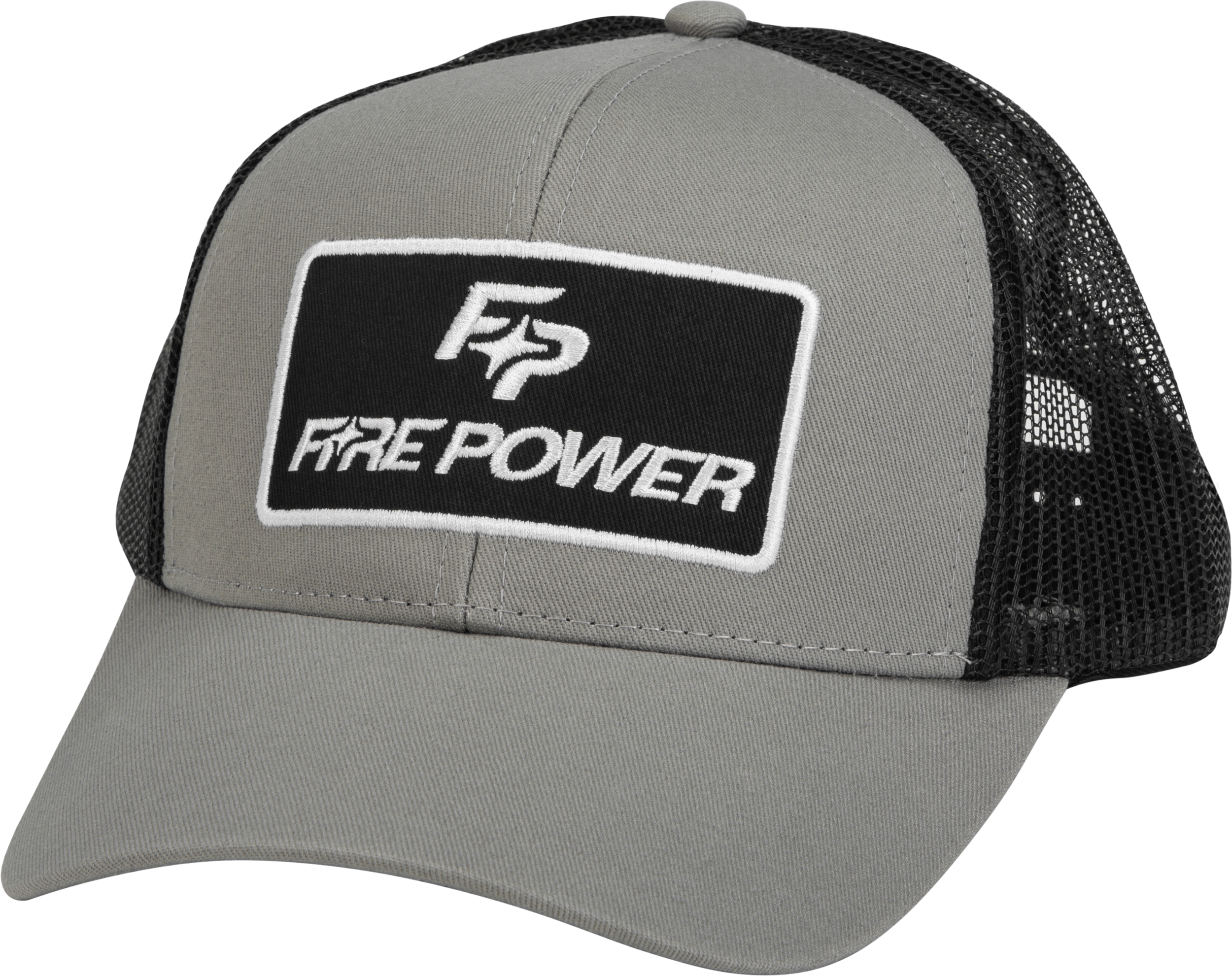 Fire Power, Fire Power Curved Bill Hat Grey/Black - 99-8109