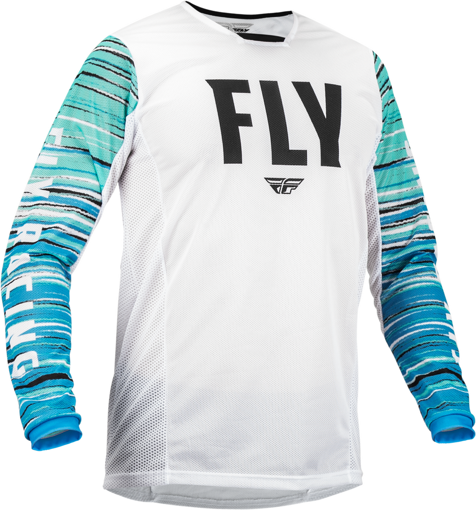 Fly Racing, Fly Racing Kinetic Mesh Jersey White/Blue/Mint