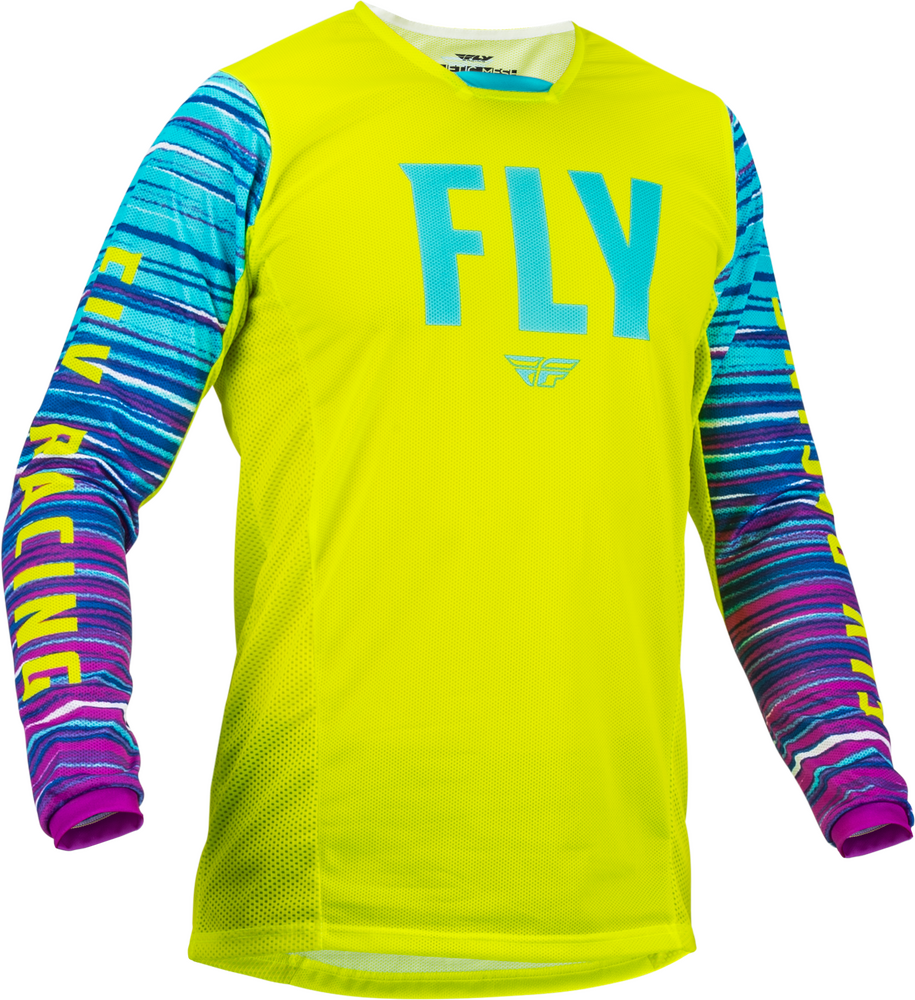 Fly Racing, Fly Racing Kinetic Mesh L.E. Jersey Hi-Vis/Blue/Magenta