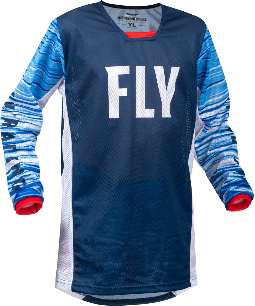 Fly Racing, Fly Racing Youth Kinetic Mesh Jersey Red/White/Blue - Youth