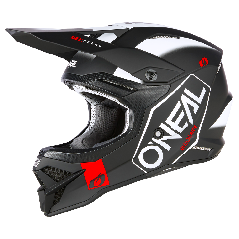 Oneal, O'Neal 3 SRS Helmet Hexx V.23 Black/White