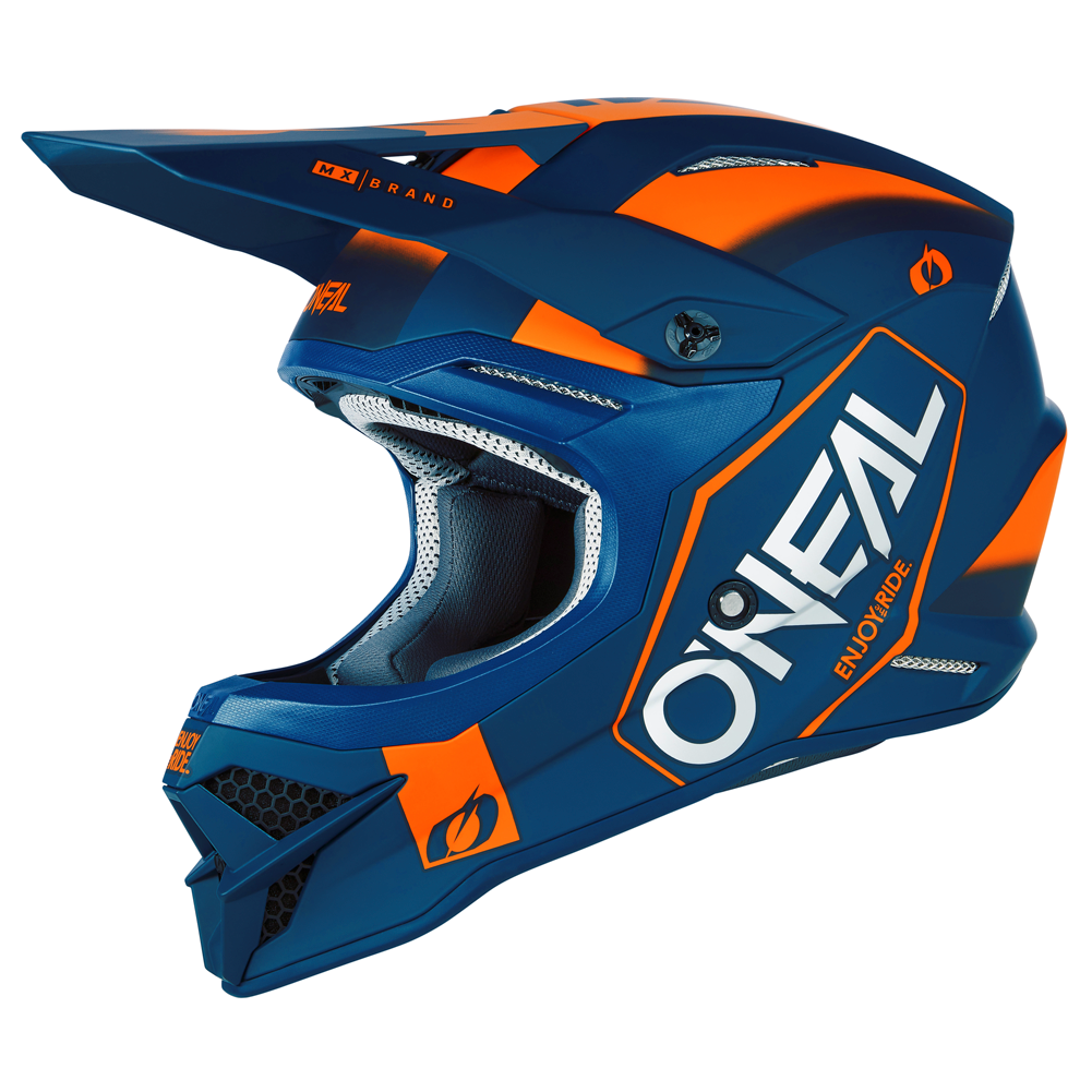 Oneal, O'Neal 3 SRS Helmet Hexx V.23 Blue/Orange