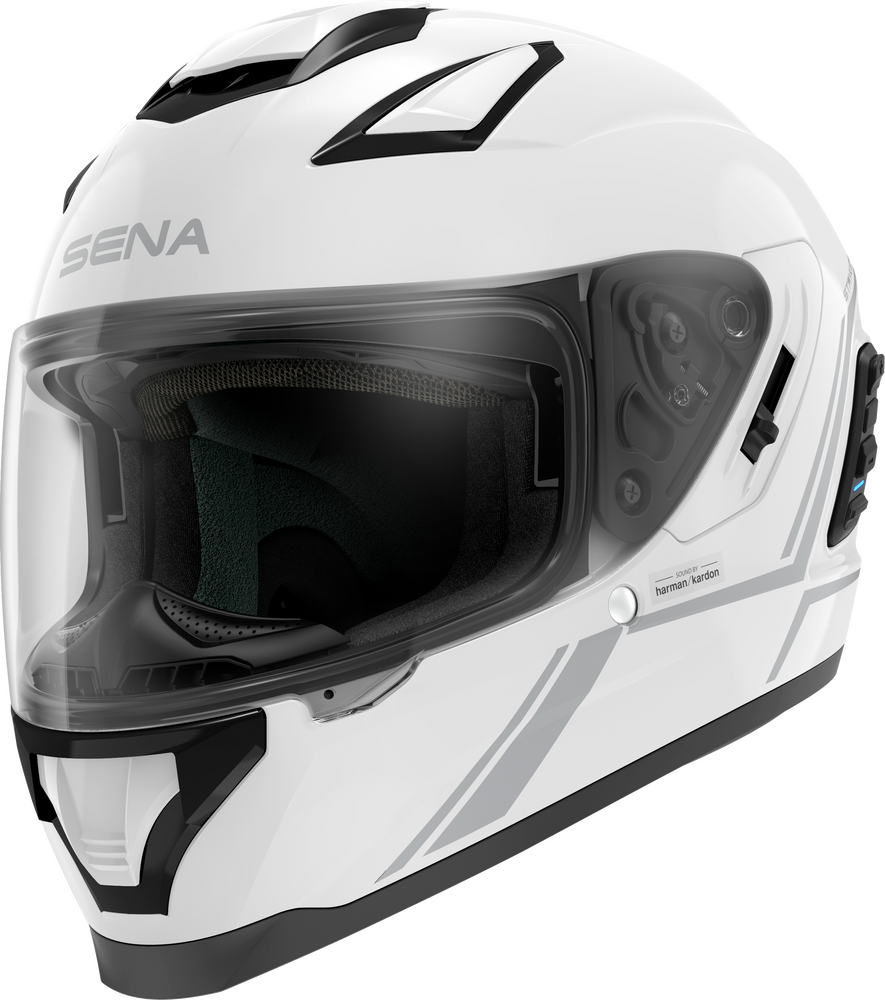 Sena, Sena Stryker Full Face Helmet With Mesh InteRCom Gloss White