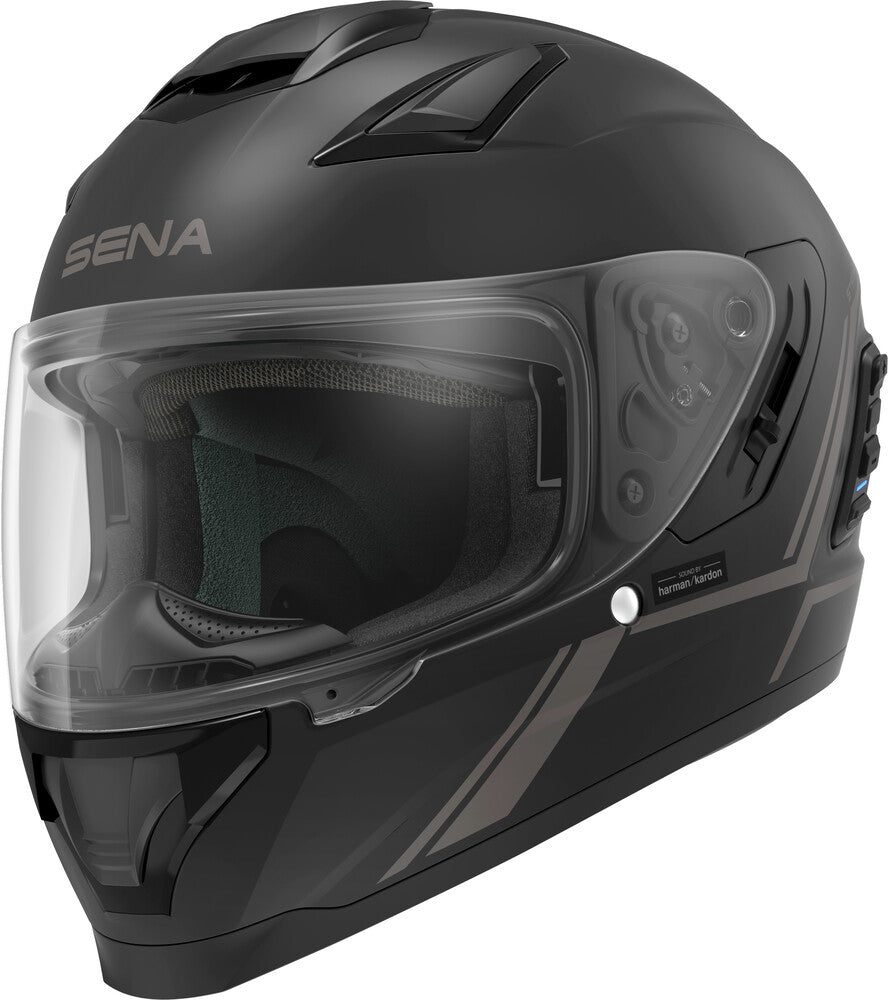 Sena, Sena Stryker Full Face Helmet With Mesh InteRCom Matte Black