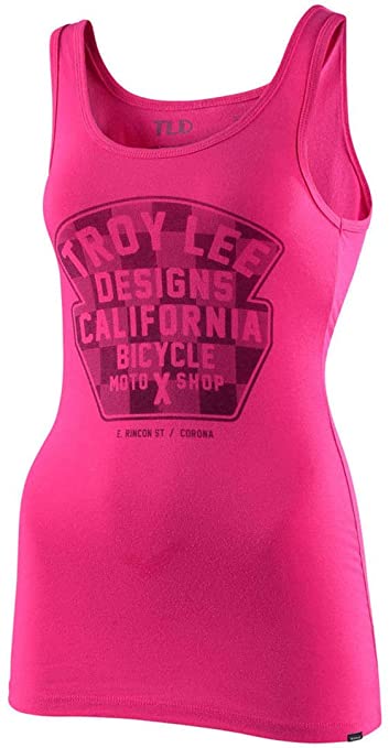 Troy Lee Designs, Troy Lee Designs 2018 Womens GRANGER CHECK TANK RASPBERRY