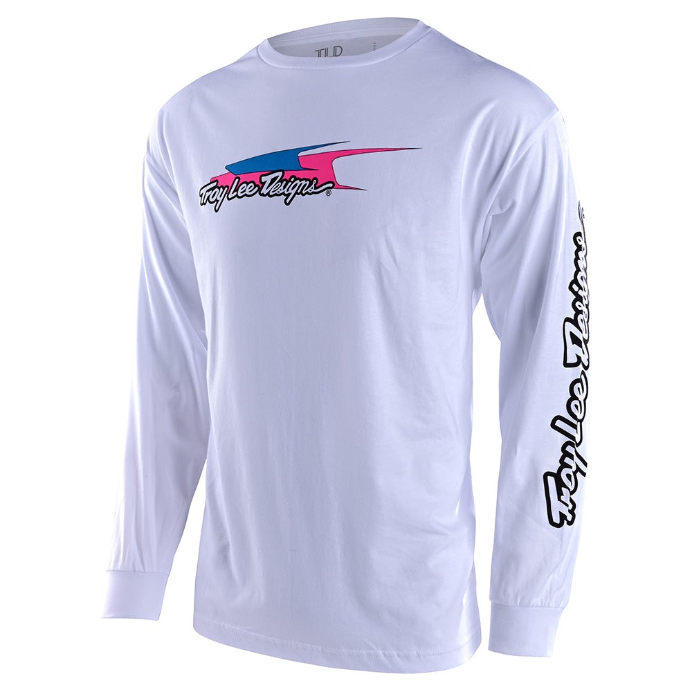 Troy Lee Designs, Troy Lee Designs 40th Anniversary AERO LS TEE; WHITE