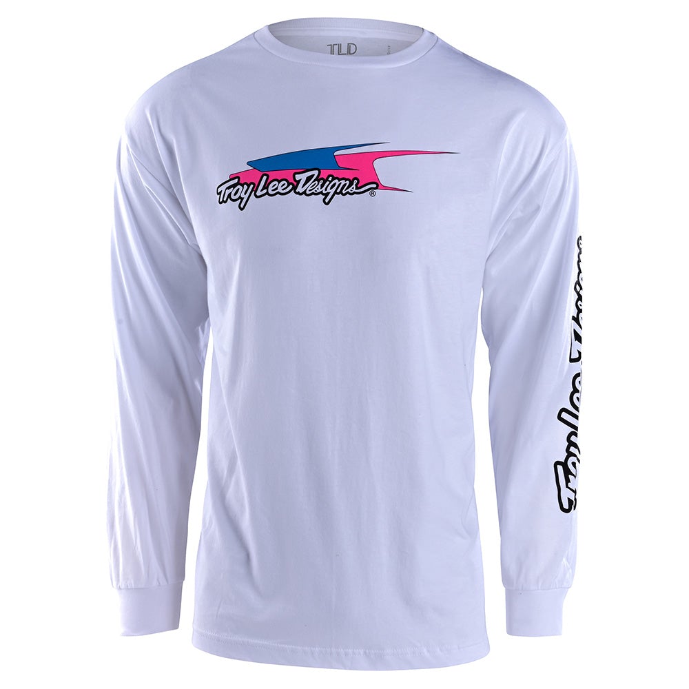 Troy Lee Designs, Troy Lee Designs 40th Anniversary AERO LS TEE; WHITE