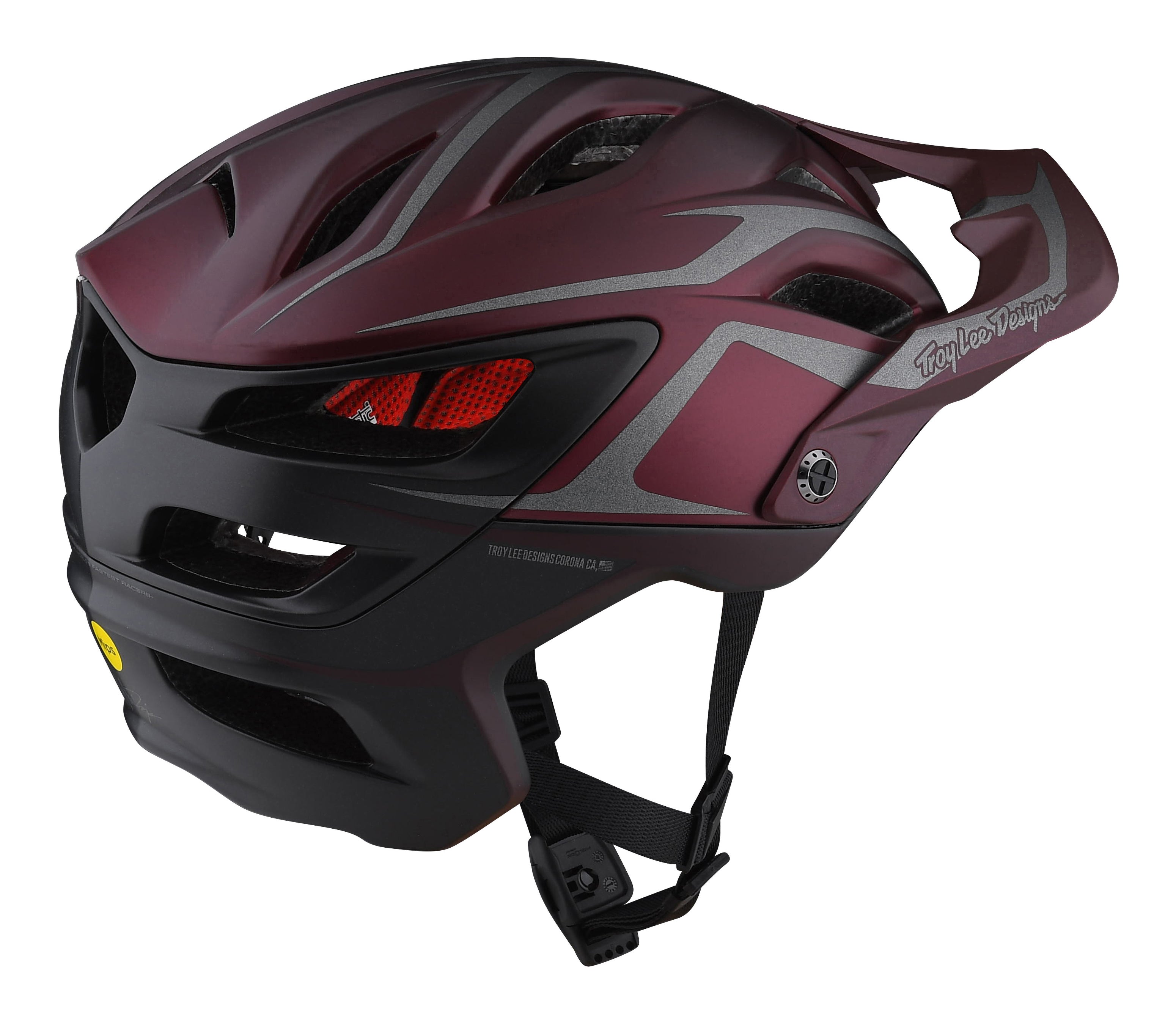 Troy Lee Designs, Troy Lee Designs A3 Mips Helmet Jade Burgundy