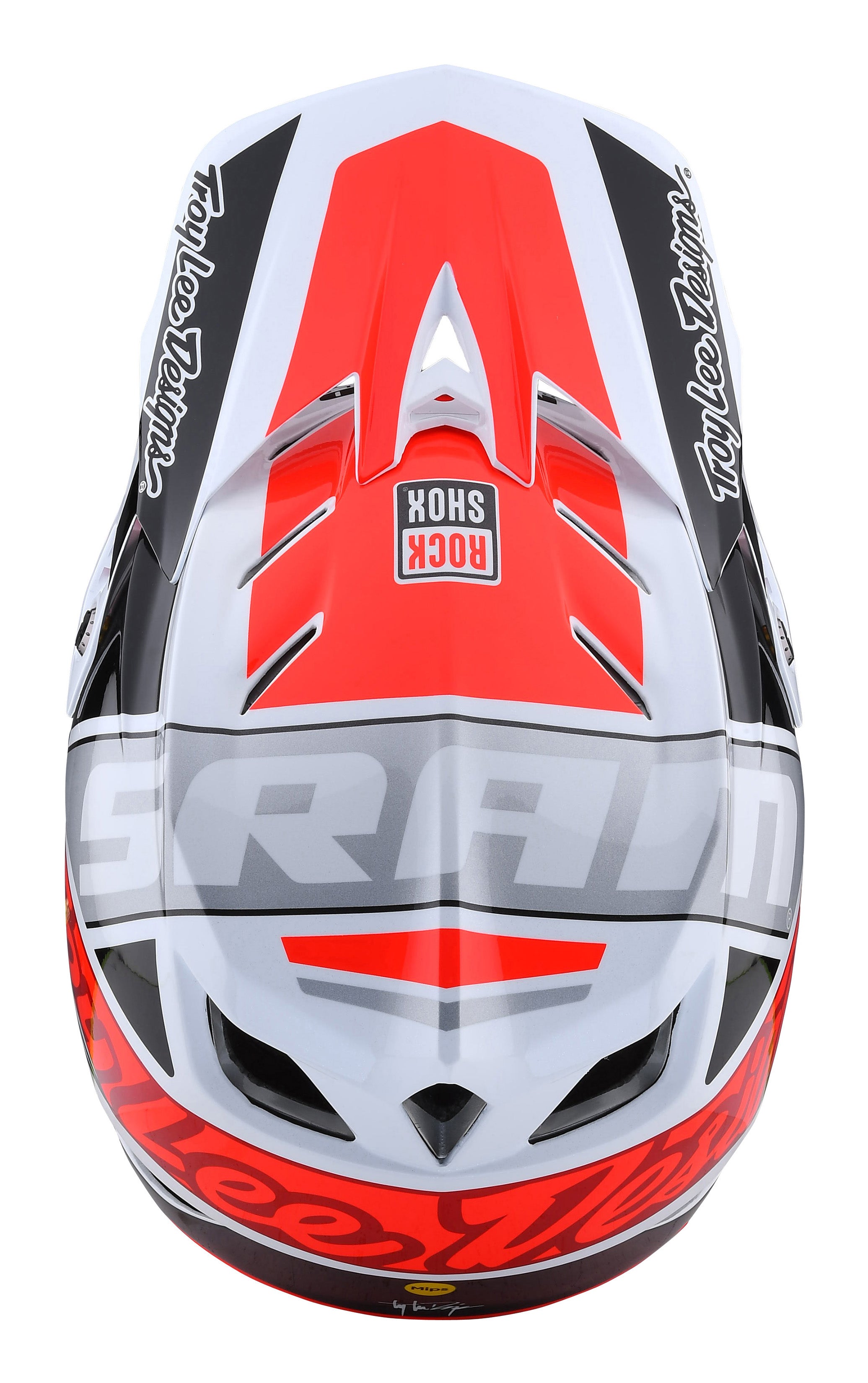 Troy Lee Designs, Troy Lee Designs D4 VISOR; TEAM SRAM WHITE / RED