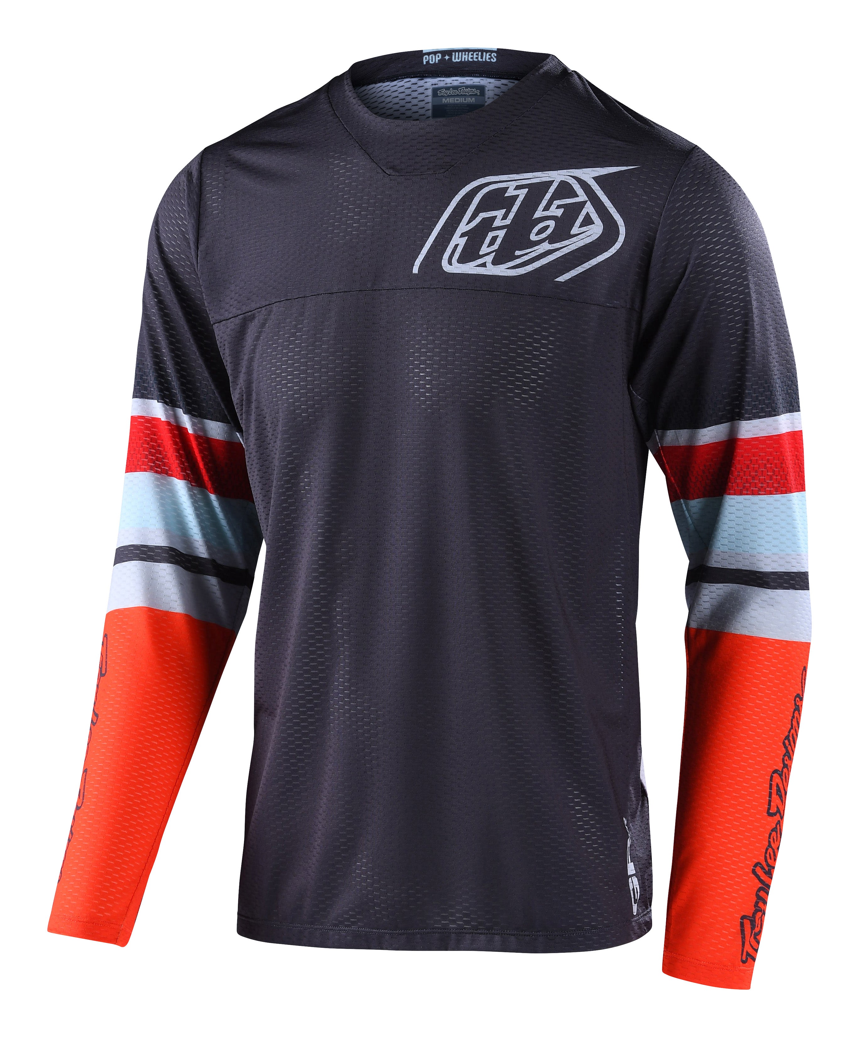 Troy Lee Designs, Troy Lee Designs GP AIR JERSEY; WARPED CHARCOAL / ORANGE