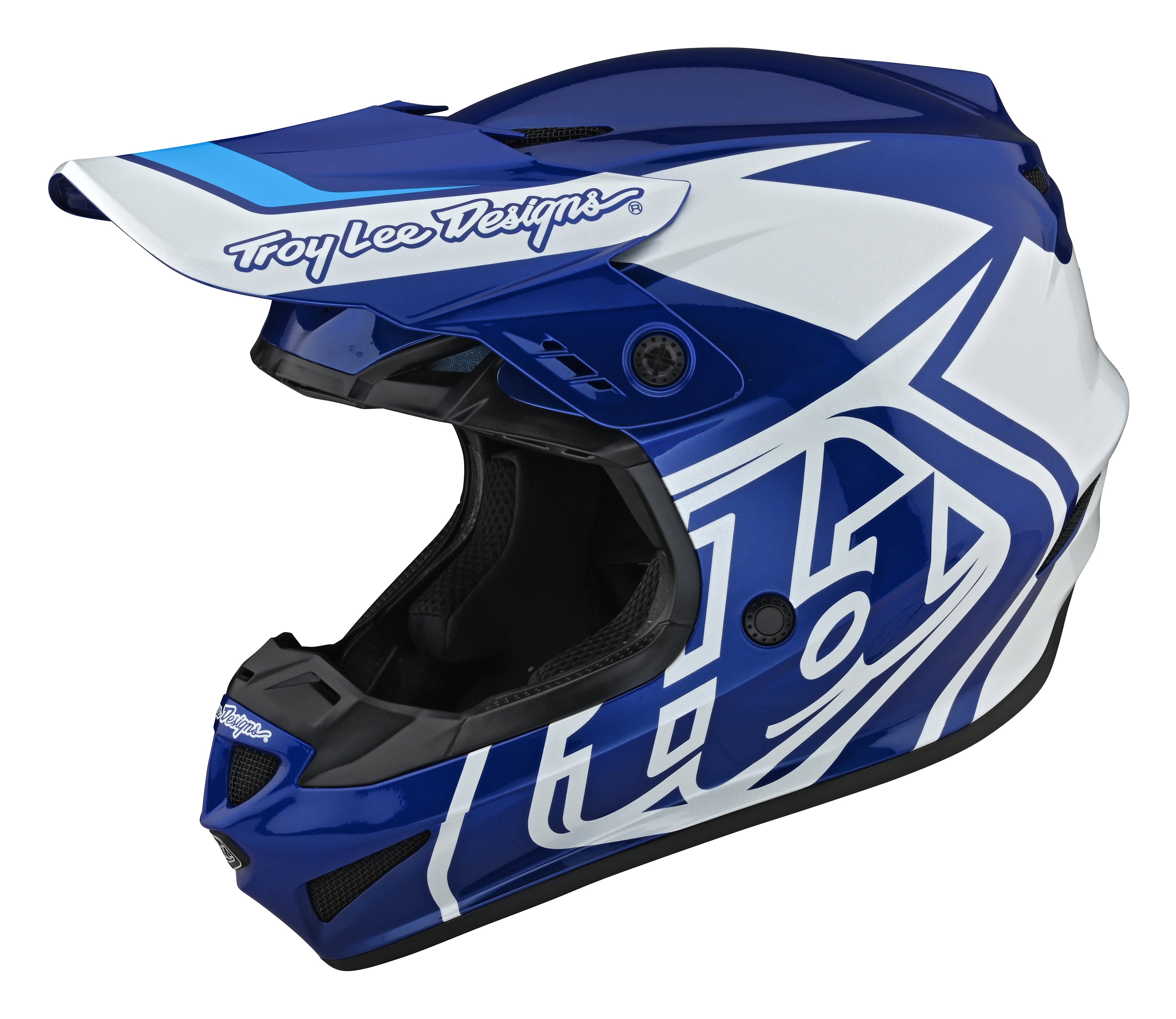 Troy Lee Designs, Troy Lee Designs  GP HELMET; OVERLOAD BLUE / WHITE Youth