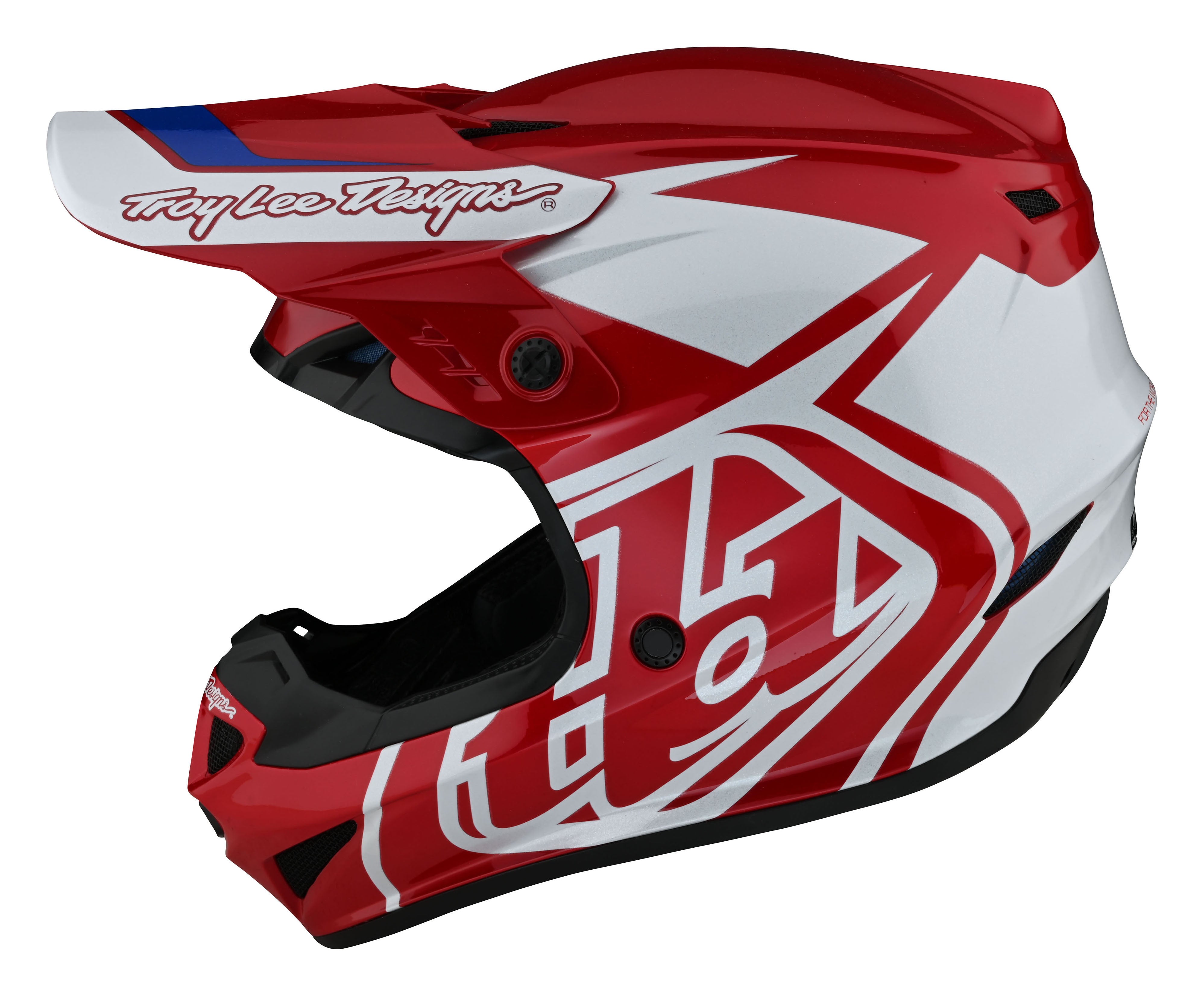 Troy Lee Designs, Troy Lee Designs GP HELMET; OVERLOAD RED / WHITE