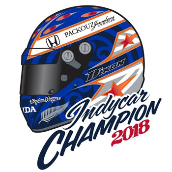 Troy Lee Designs, Troy Lee Designs SCOTT DIXON CHAMPIONSHIP STICKER; RED / WHITE / BLUE