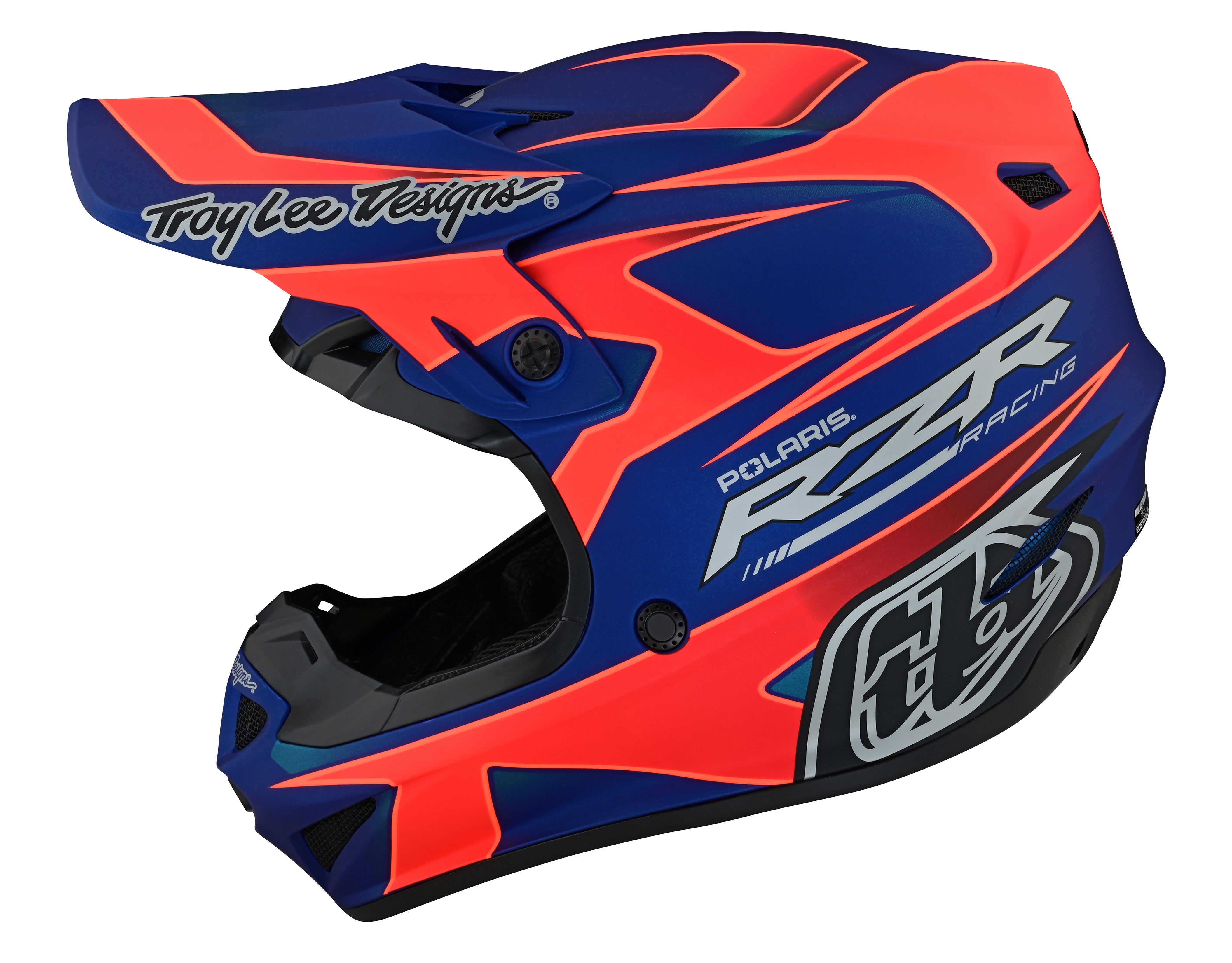 Troy Lee Designs, Troy Lee Designs SE4 POLYACRYLITE HELMET w/MIPS; POLARIS BLUE / RED