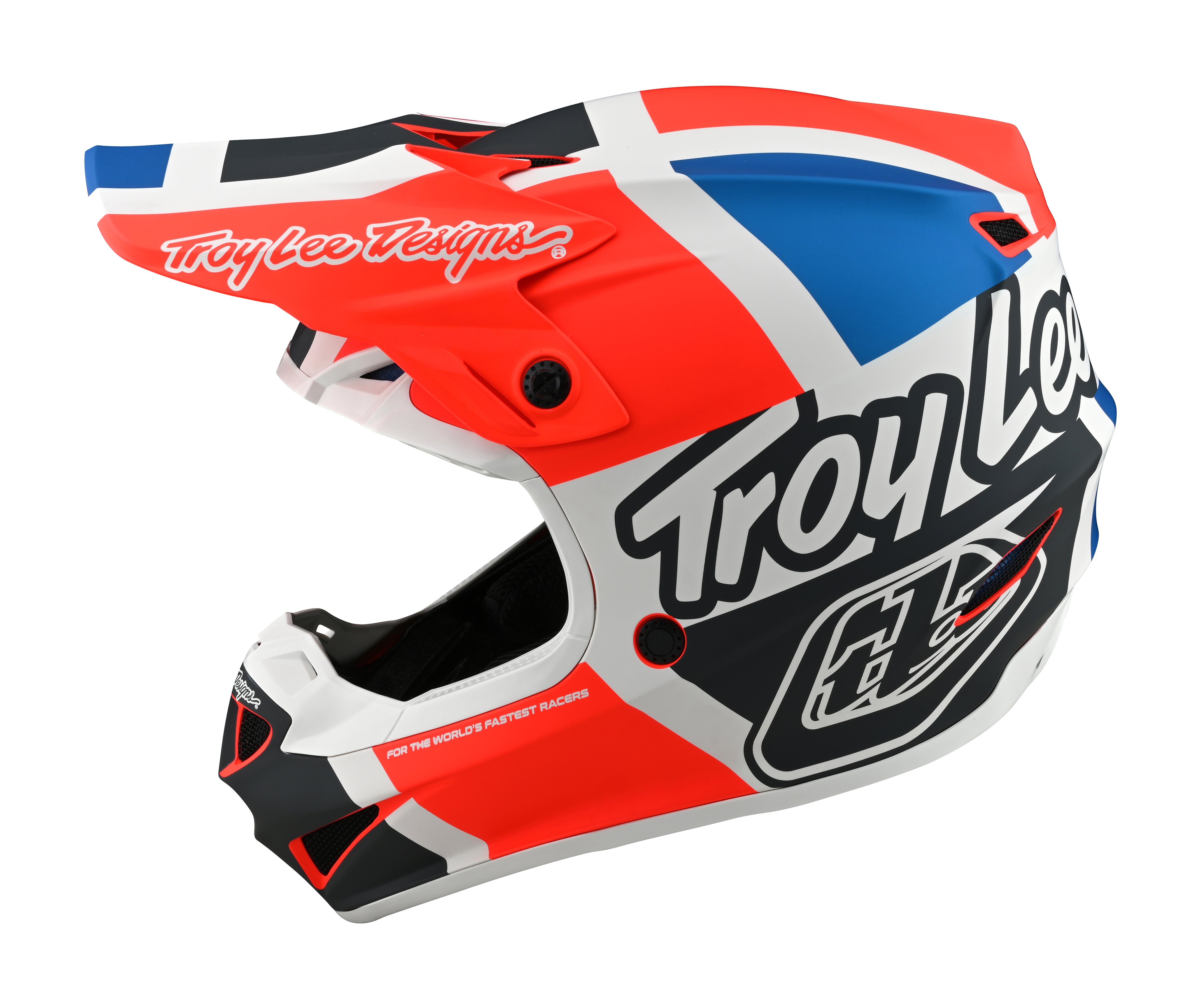 Troy Lee Designs, Troy Lee Designs YOUTH SE4 POLYACRYLITE HELMET w/MIPS; QUATTRO ORANGE / BLUE