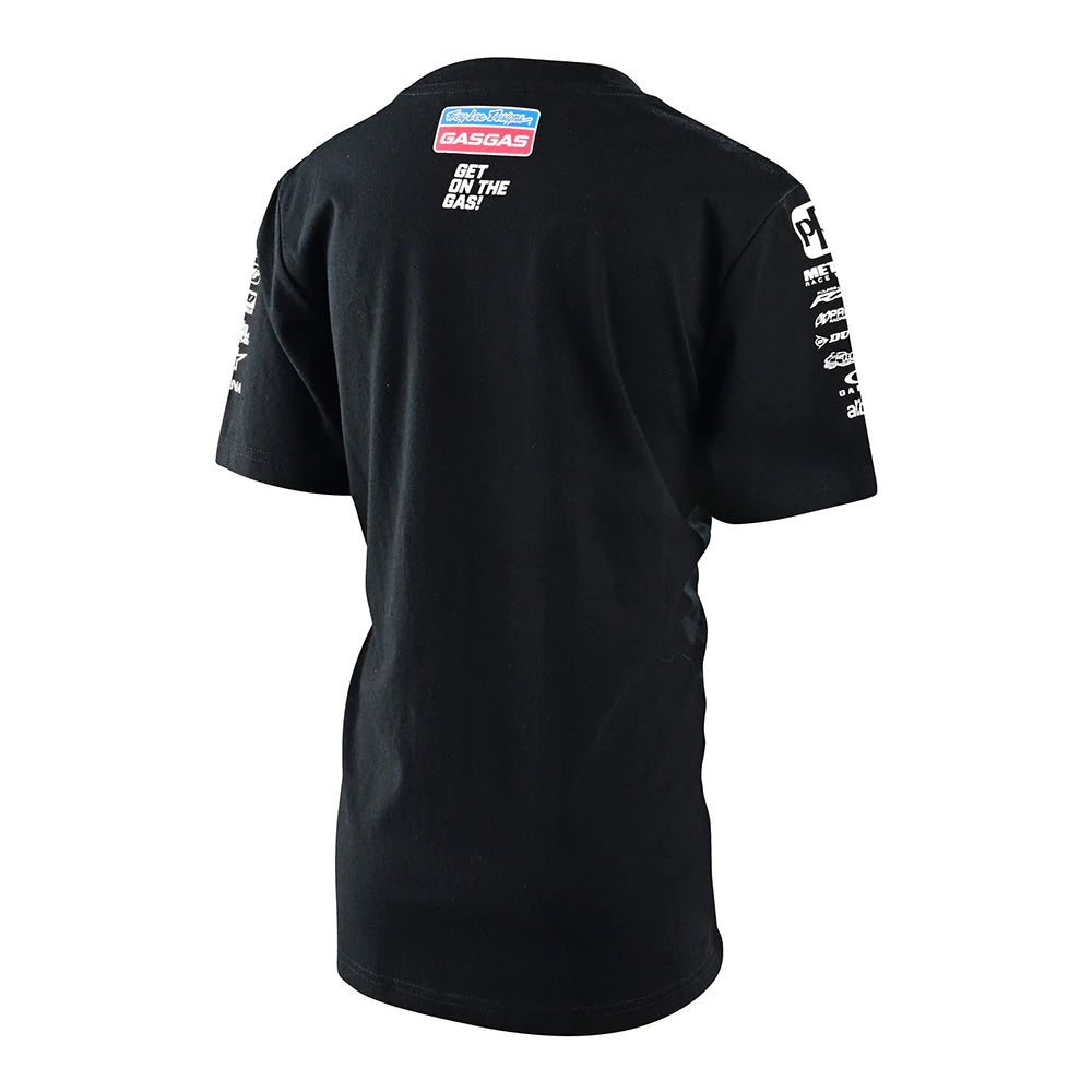 Troy Lee Designs, Troy Lee Designs YOUTH TLD GASGAS TEAM SS TEE; BLACK