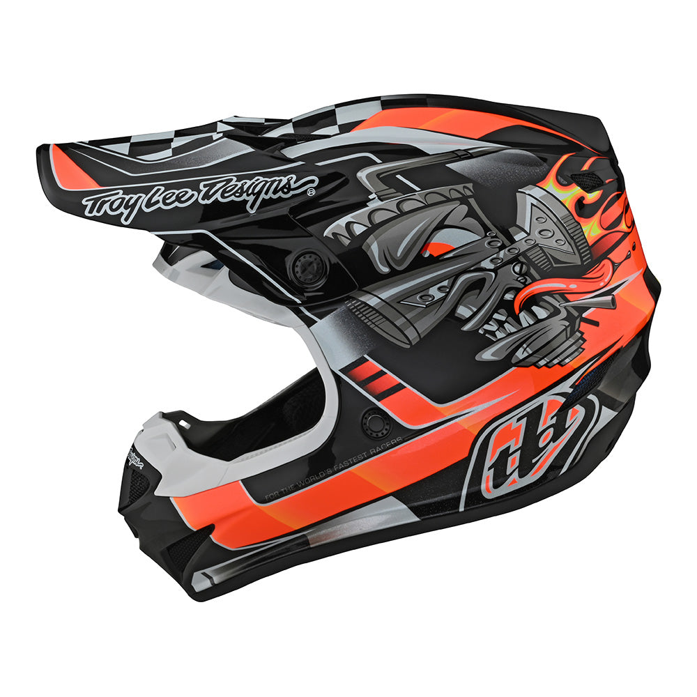 Troy Lee Designs, Troy Lee Designs Youth SE4 Polyacrylite Helmet Carb Black