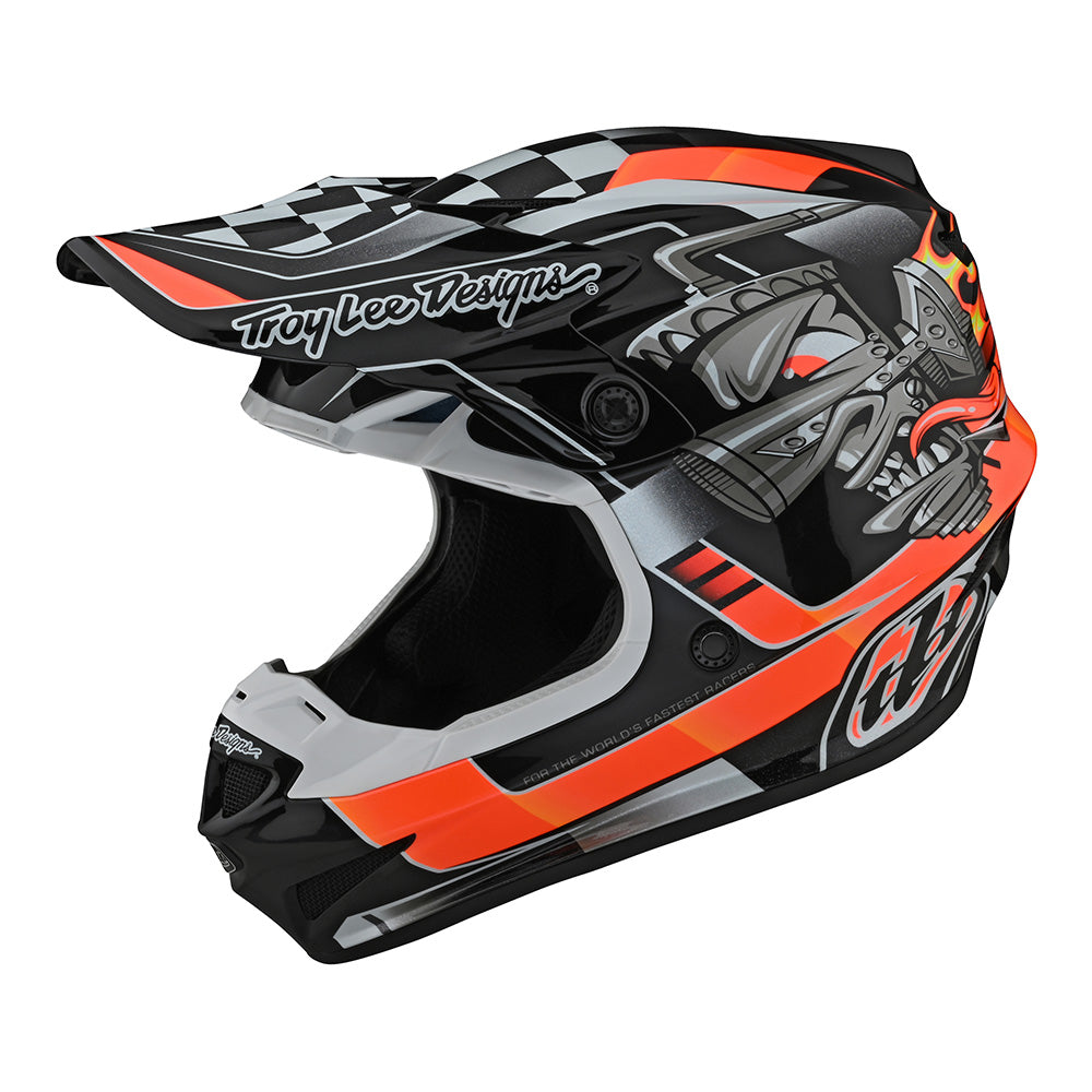 Troy Lee Designs, Troy Lee Designs Youth SE4 Polyacrylite Helmet Carb Black