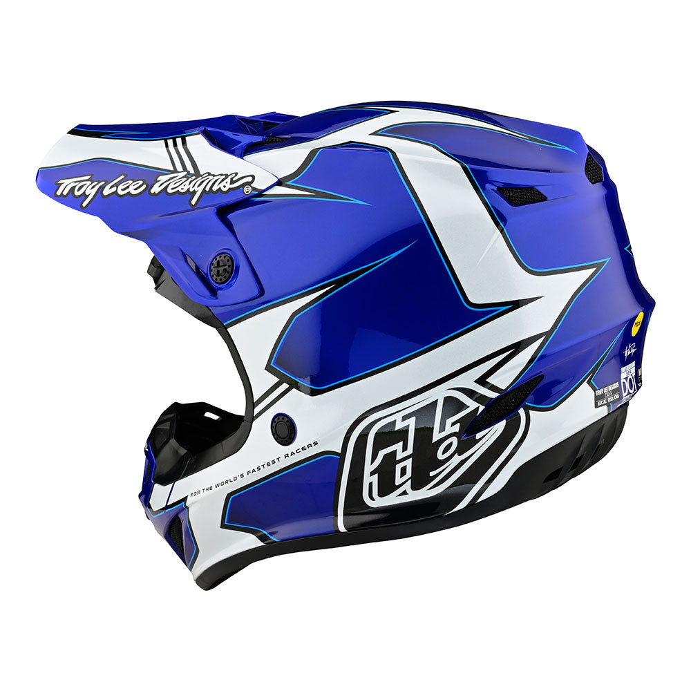 Troy Lee Designs, Troy Lee Designs Youth SE4 Polyacrylite Helmet Matrix Blue